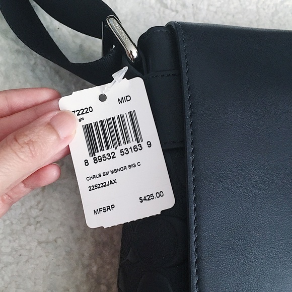 NWT Authentic Coach Men’s Leather Bag - Picture 8 of 10